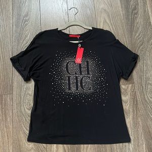 CH Carolina Herrera woman’s M Tee w/ embellished logo